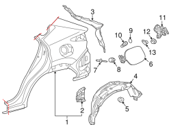 الرفرف الخلفي لسيارة لكزس NX-2018