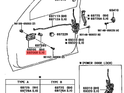 مفتاح مقبض الباب من داخل كامري 2005-2006
