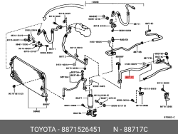 Rear air conditioning pipe for Hiace-2005-2014