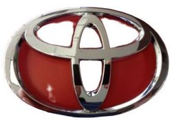 Oval logo on the trunk lid of the Prado, rear-2005-2009