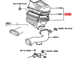 Complete engine air intake for Lexus IS250-2014