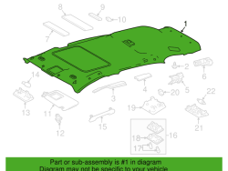 Roof felt with sunroof RAV4-2013-2014