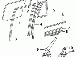 زجاج النافذة الخلفية لسيارة لاند كروزر 2002