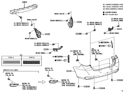 Rear bumper spoiler for Yaris Hatchback-2014-2018