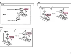 غطاء مسند ذراع ناقل الحركة المساعد لسيارة هيلوكس 2012