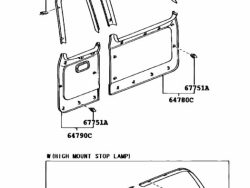 إطار باب صندوق السيارة الداخلي لسيارة لاند كروزر 2002
