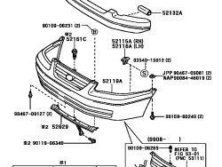 رغوة خلف الصدام الأمامي لسيارة كامري 2007-2009