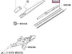 ماسحة خلفية ياريس هاتشباك - 2014-2015
