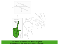 خزان غسالة الزجاج الأمامي لسيارة برادو (2010-2012)
