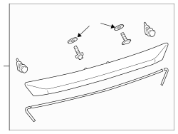 Steel strip on the trunk lid of Lexus-RX350-2013