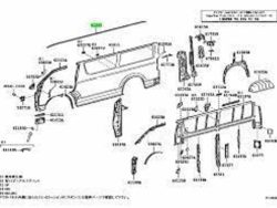 Roof edge iron wire for Hiace-2006-2012