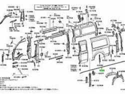 Roof edge iron wire for Hiace-2006-2012