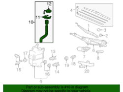 أنبوب خزان زجاجي لسيارة لكزس RX350-2013