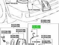 Hazard warning light on the trunk of the Land Cruiser-2008