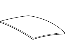 Large rear fixed sunroof glass ES2010-2006