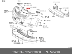 Eyebrow above bumper of Camry-2007-2011