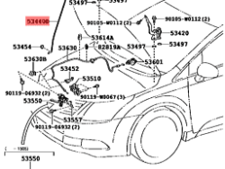 مزلاج غطاء محرك كورولا - 2014-2015