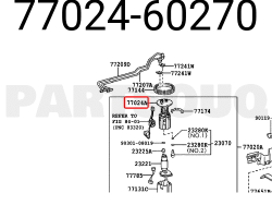 Fuel filter inside the tank of the Prado 2011
