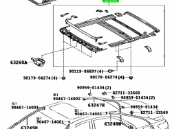 Camry Sunroof Rail-2007-2011