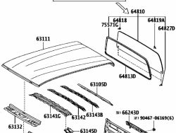 نافذة خلفية ثلاثية القطع لسيارة هيلوكس - 2016