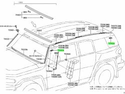 Roof edge rubber Land Cruiser 2008-2013-RL